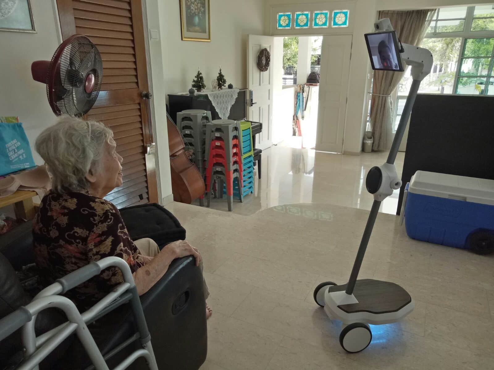 grandmother with telepresence robot