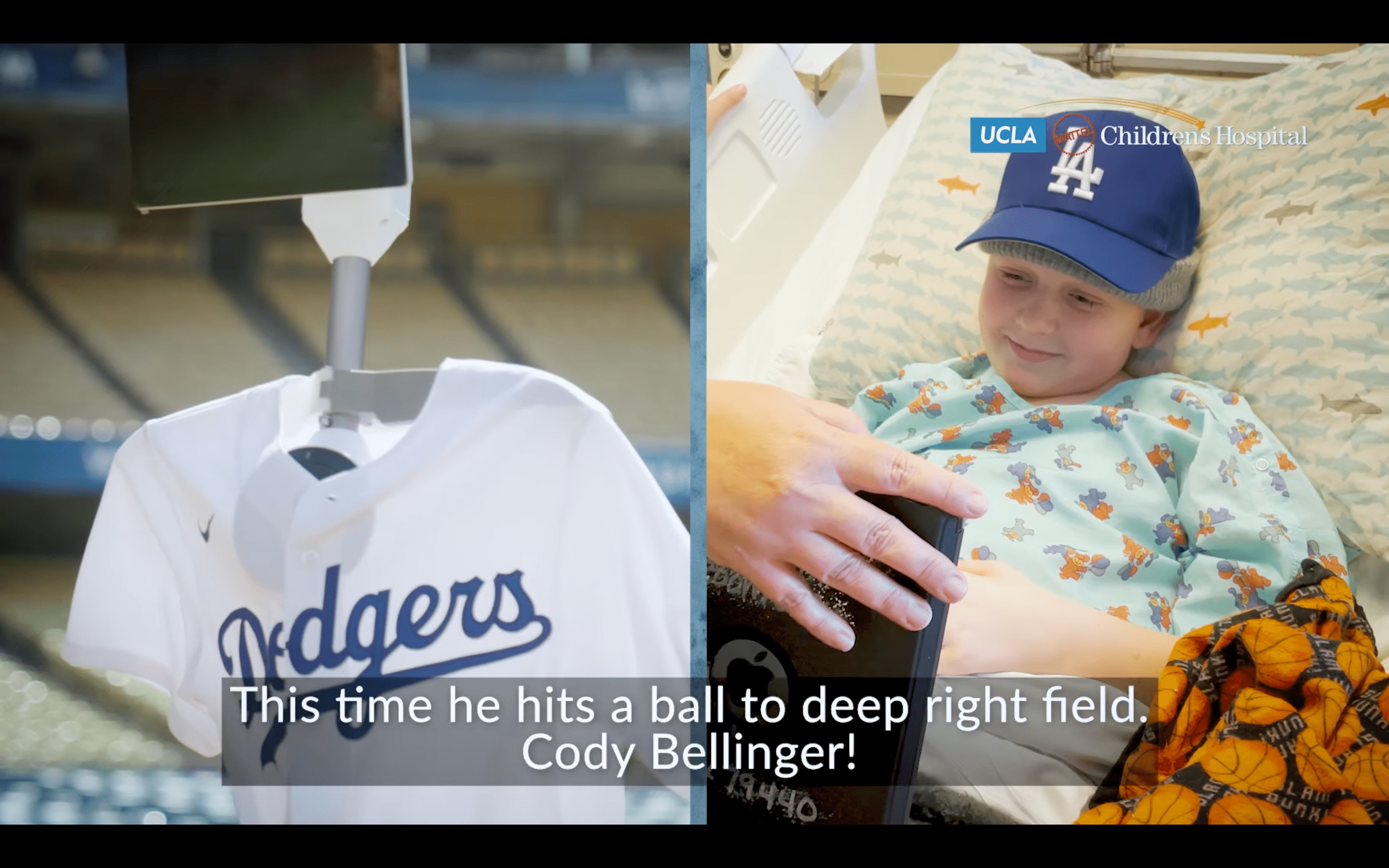 Pediatric patients use Ohmni robot to “run the bases” at Dodger Stadium | UCLA Health
