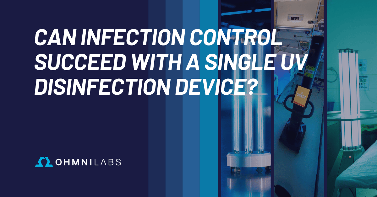 A featured image showing the blog title -- Can Infection Control Succeed with a Single UV Disinfection Device?