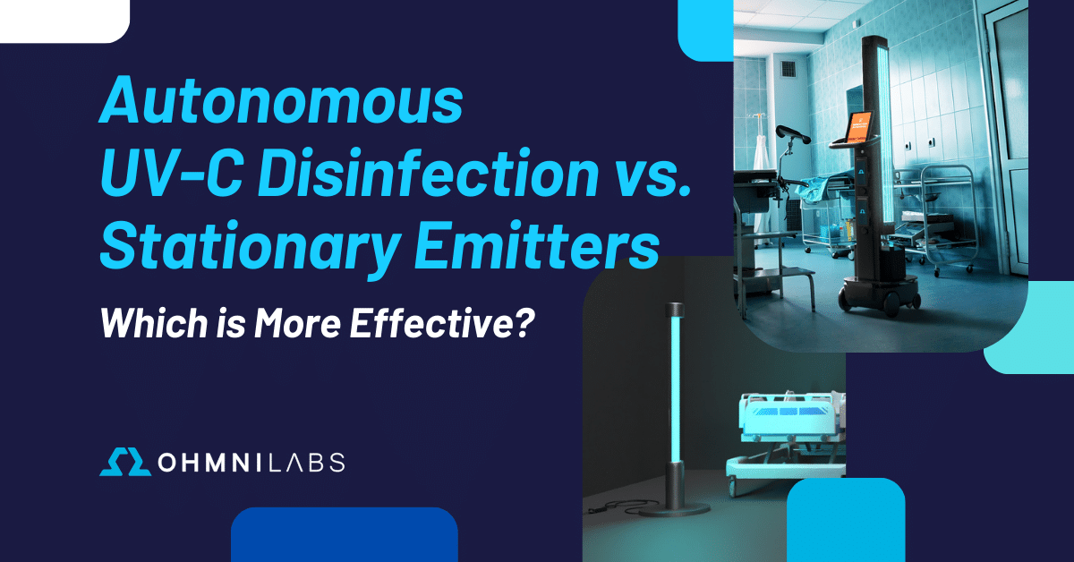 Feature image for blog post titled "Autonomous UV-C Disinfection vs. Stationary Emitters: Which is More Effective?"